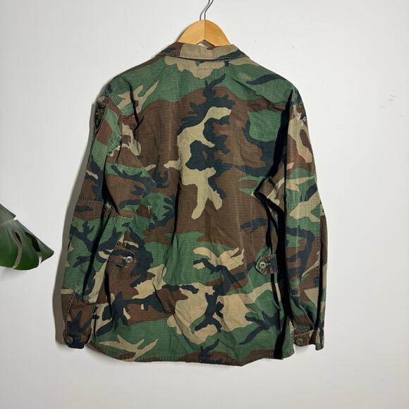 Military Woodland Camouflage Hot Weather Coat Men M Reg Green Rip Stop Pocket - Picture 2 of 13